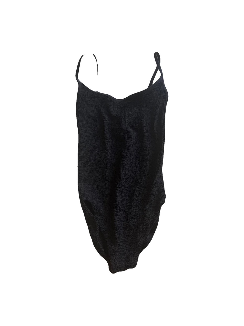 Hunza G Black Textured One-Piece